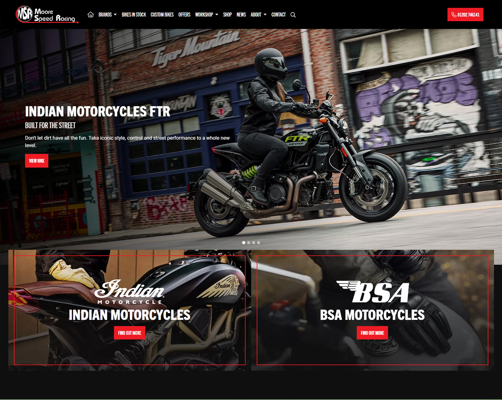 Motorcycle Website Screenshot