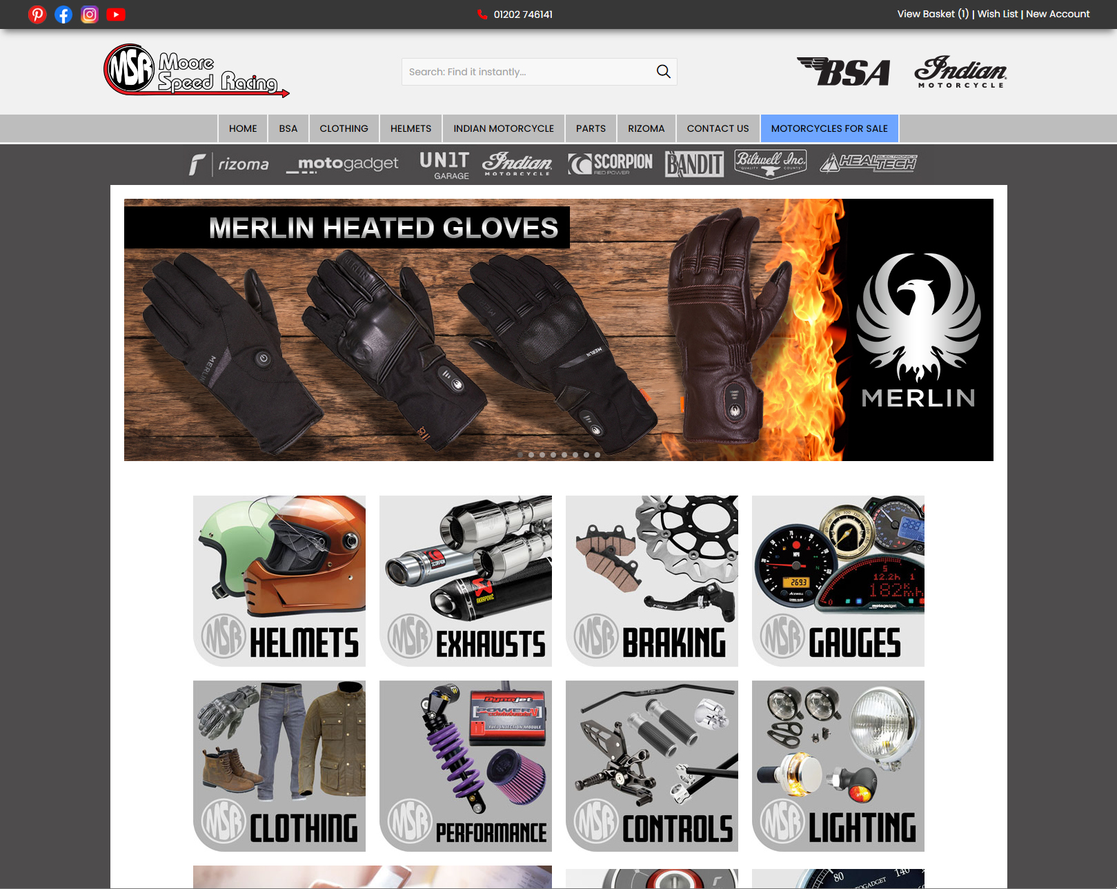 Parts Website Screenshot